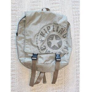Kipling Leonie Backpack Rapid Grey zipper & pockets adjustable straps